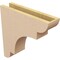 Ekena Millwork 4"W x 16"D x 16"H Thin New Brighton Rough Cedar Woodgrain TimberThane Corbel, Primed Tan CORUR04X16X16NEBRCPR - alternate 2